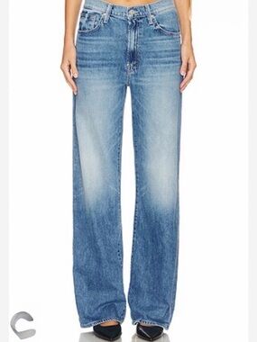 MOTHER Denim Dodger Sneak jeans in Light Blue